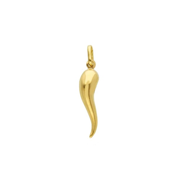 Ciondolo in oro giallo 375/ooo con cornetto