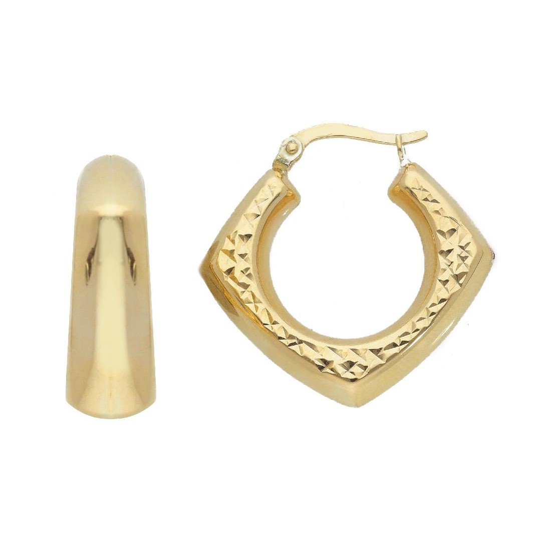 Orecchini cerchio in oro giallo 375/ooo