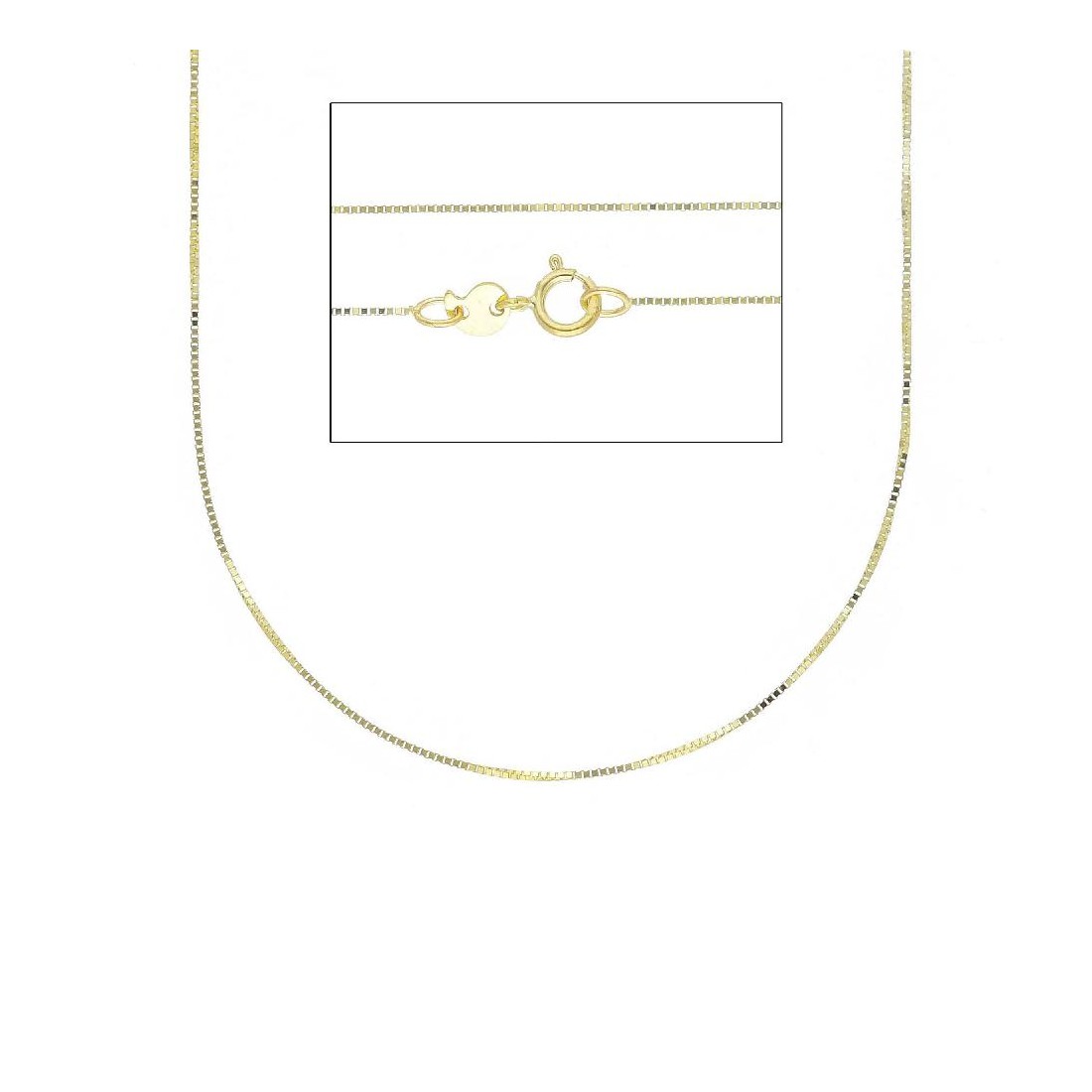 Catena veneta in oro giallo 375/ooo