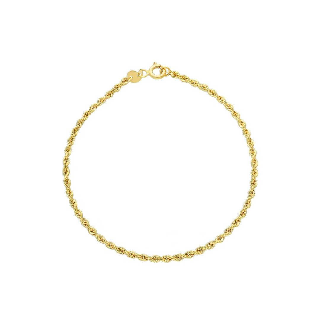 Bracciale catena corda in oro giallo 375/ooo