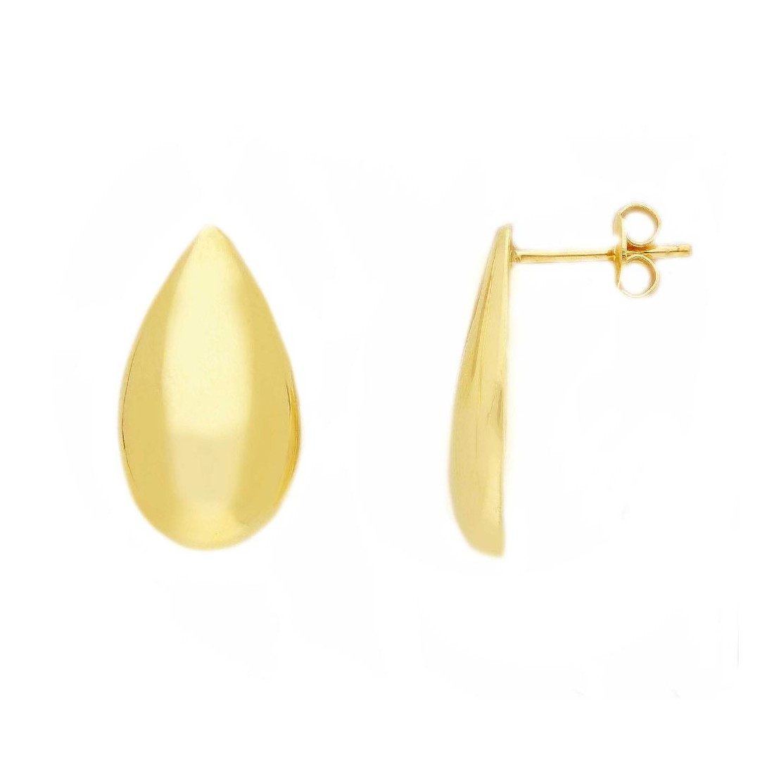 Orecchini lobo in oro giallo 375/ooo