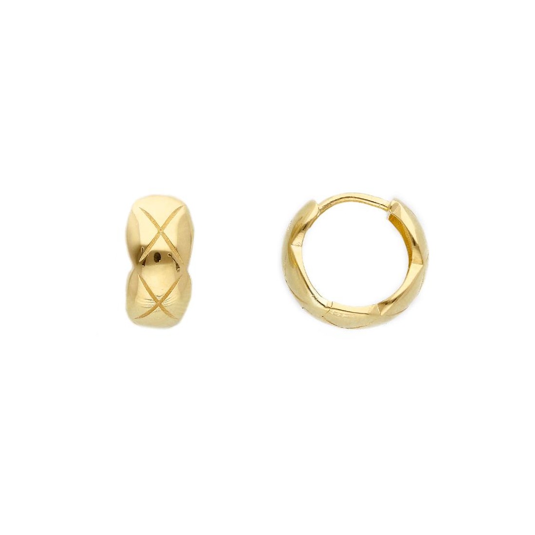 Orecchini cerchio in oro giallo 375/°°°