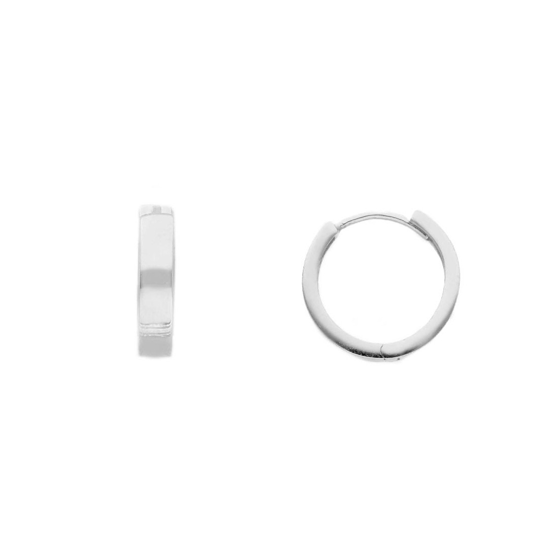 Orecchini cerchio in oro bianco 375/ooo