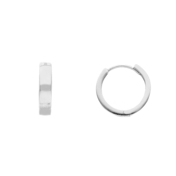 Orecchini cerchio in oro bianco 375/ooo