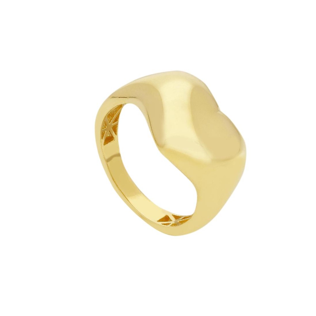 Anello in oro giallo 375/ooo con cuore