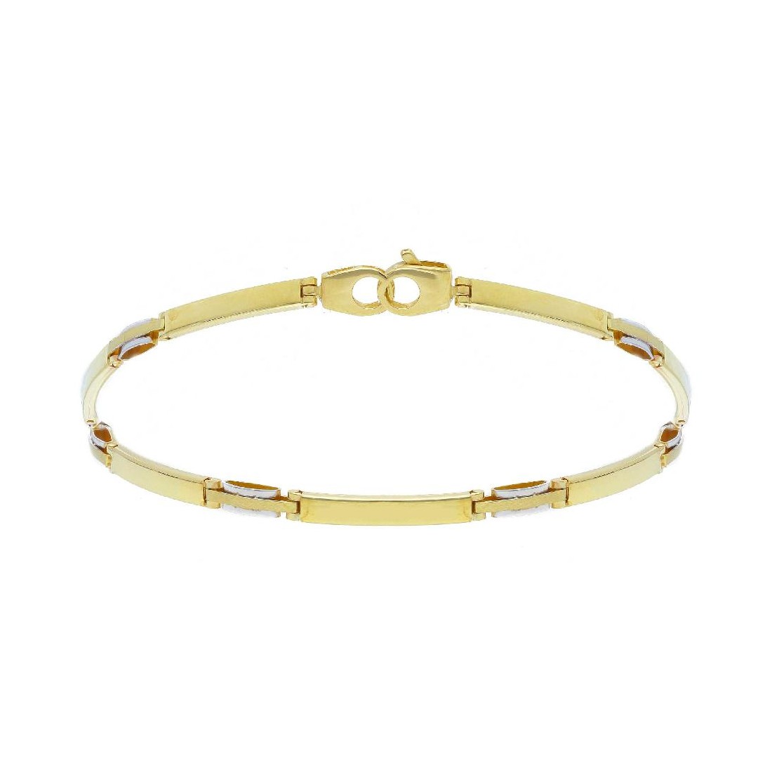 Bracciale in oro giallo e bianco 375/ooo