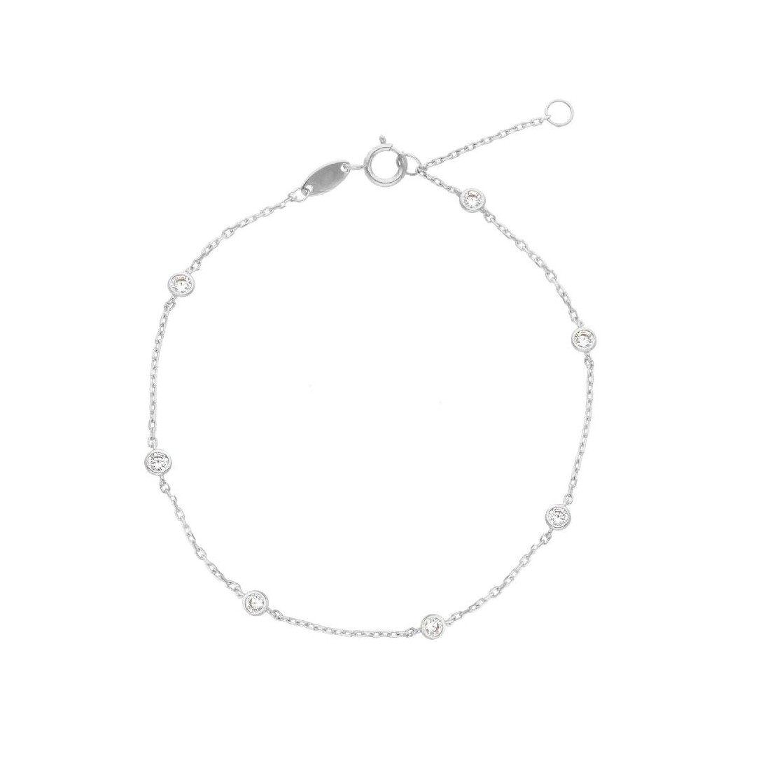 Bracciale in oro bianco 375/ooo e zirconia cubica