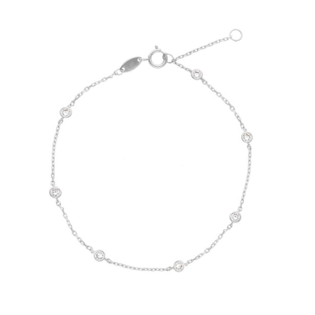 Bracciale in oro bianco 375/ooo e zirconia cubica