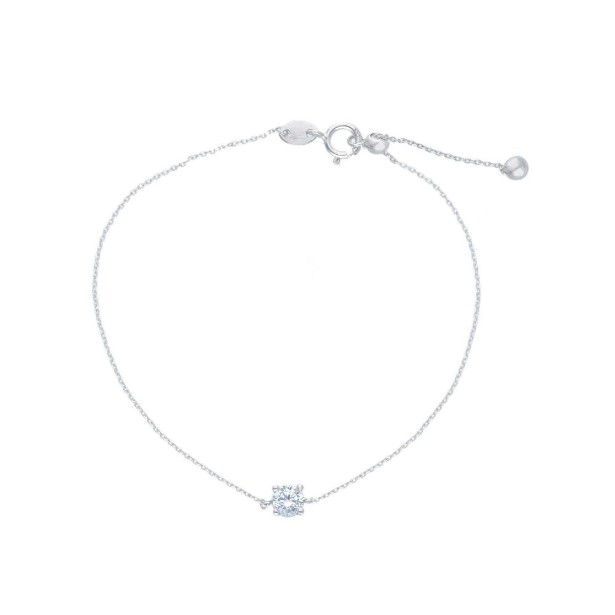 Bracciale punto luce in oro bianco 375/ooo e zirconia cubica