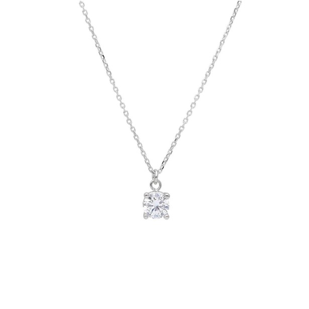 Girocollo punto luce in oro bianco 375/ooo  e zirconia cubica