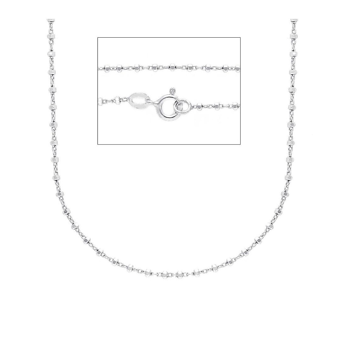 Catena pallinata in argento 925/ooo
