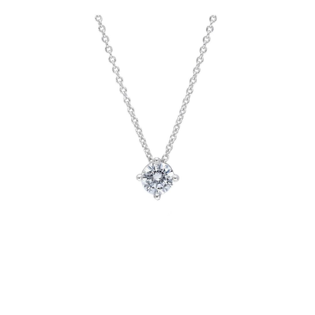 Girocollo punto luce in argento 925/ooo e zirconia cubica