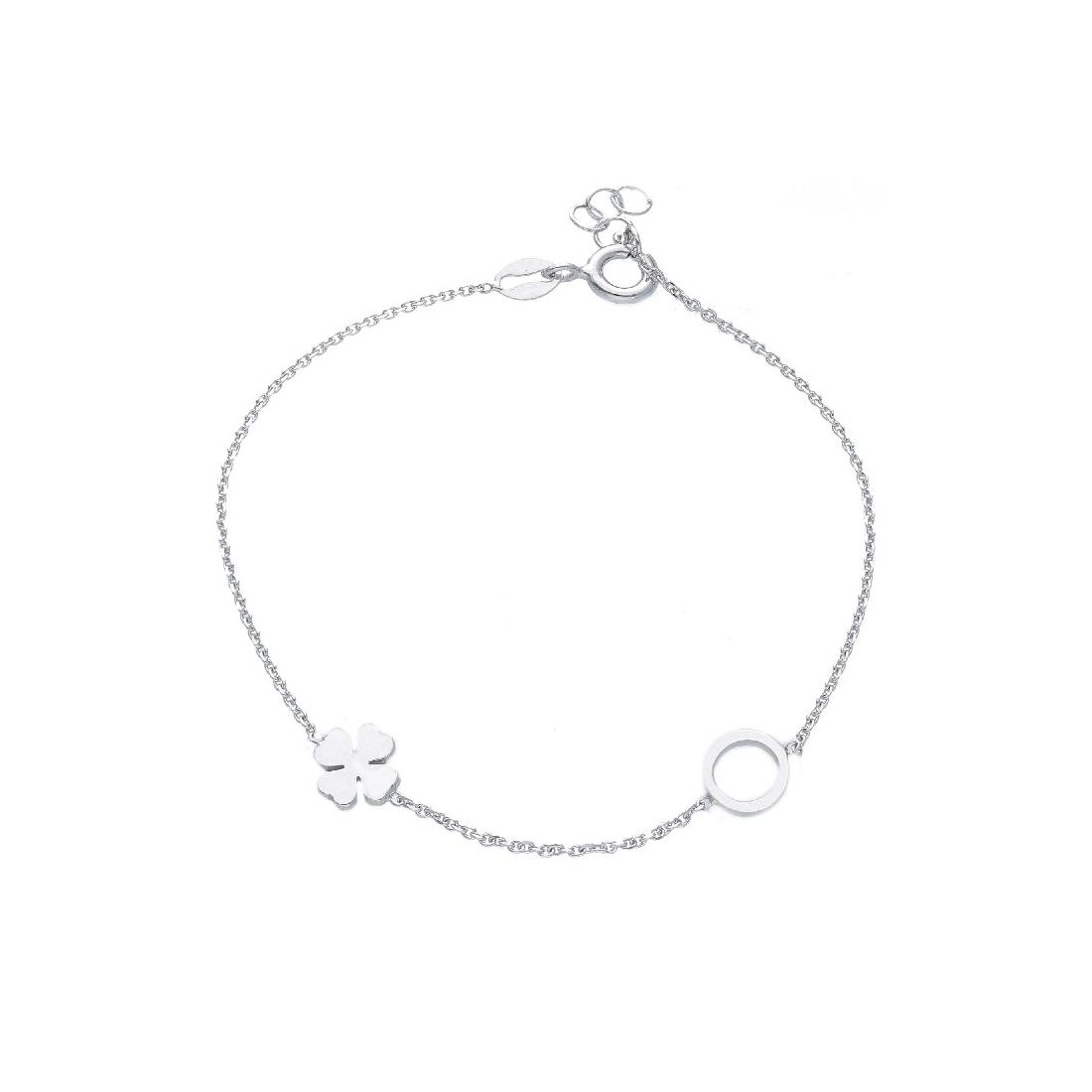 Bracciale in argento 925/ooo con quadrifoglio