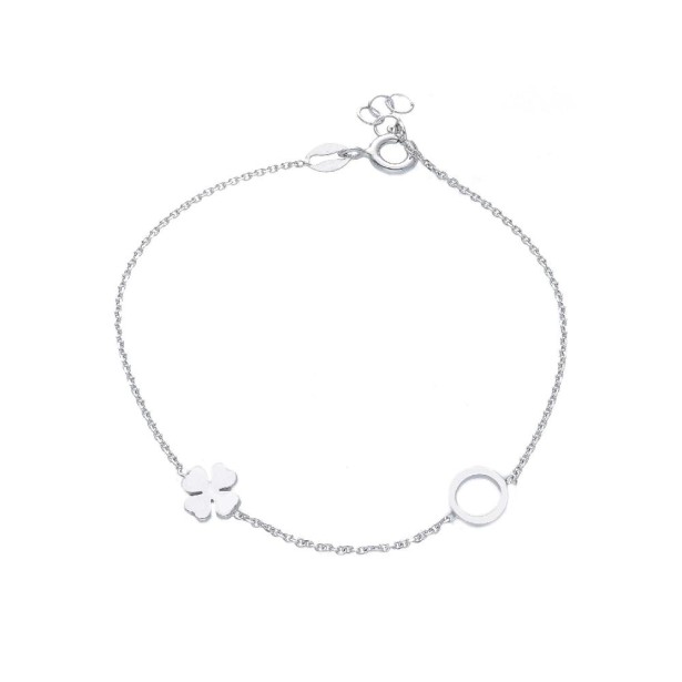 Bracciale in argento 925/ooo con quadrifoglio