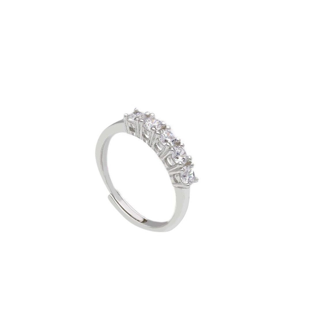 Anello riviere in argento 925/ooo e zirconia cubica