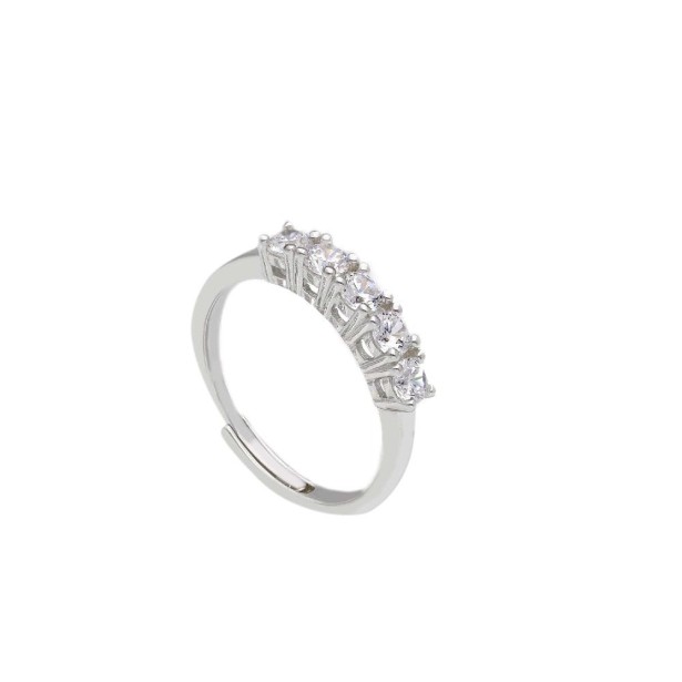 Anello riviere in argento 925/ooo e zirconia cubica