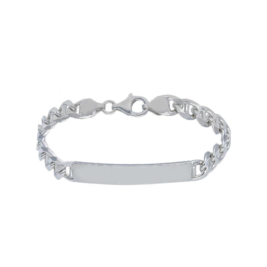 Bracciale targa traversino in argento 925/ooo