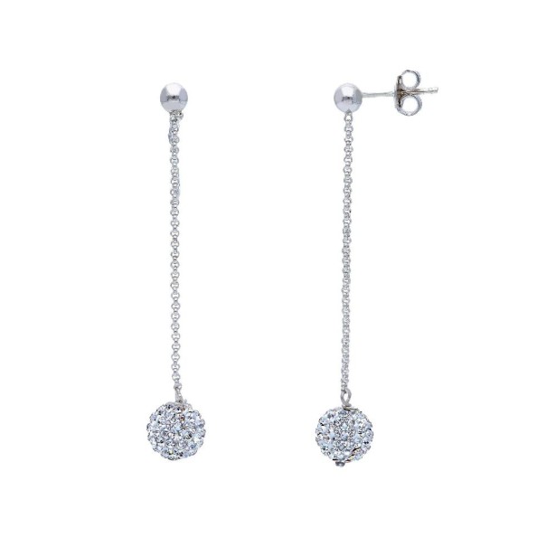 Orecchini pendenti in argento 925/ooo e zirconia cubica
