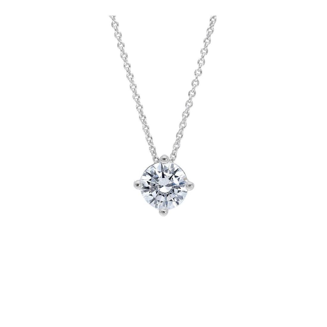 Girocollo punto luce in argento 925/ooo e zirconia cubica