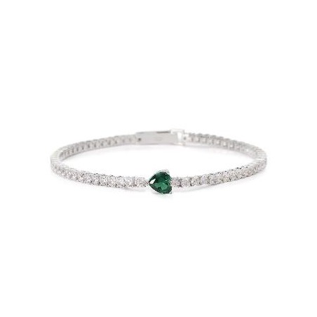 MABINA  533904 - Bracciale in argento 925/°°° smeraldo sintetico e zirconi