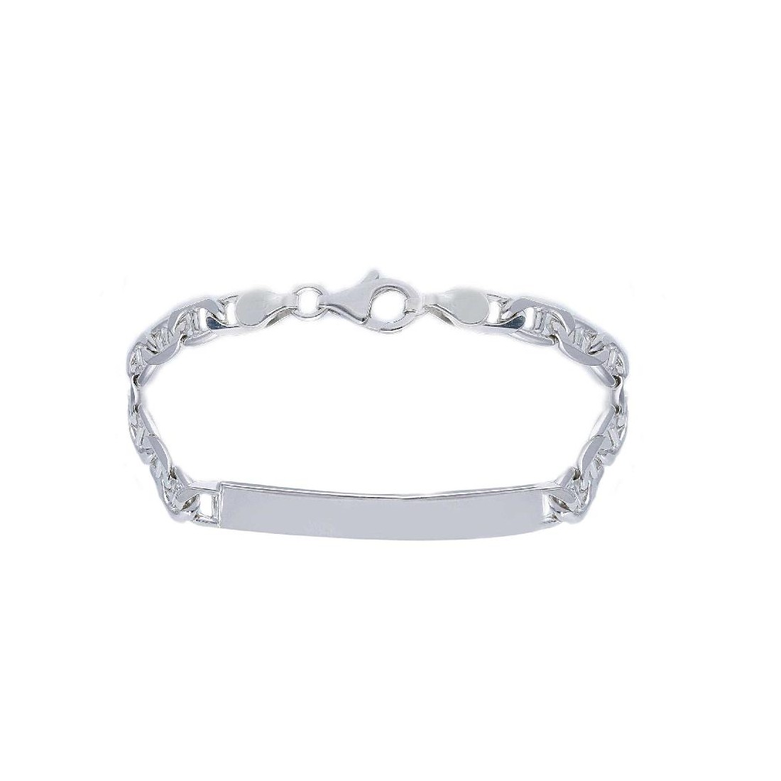 Bracciale targa traversino in argento 925/ooo