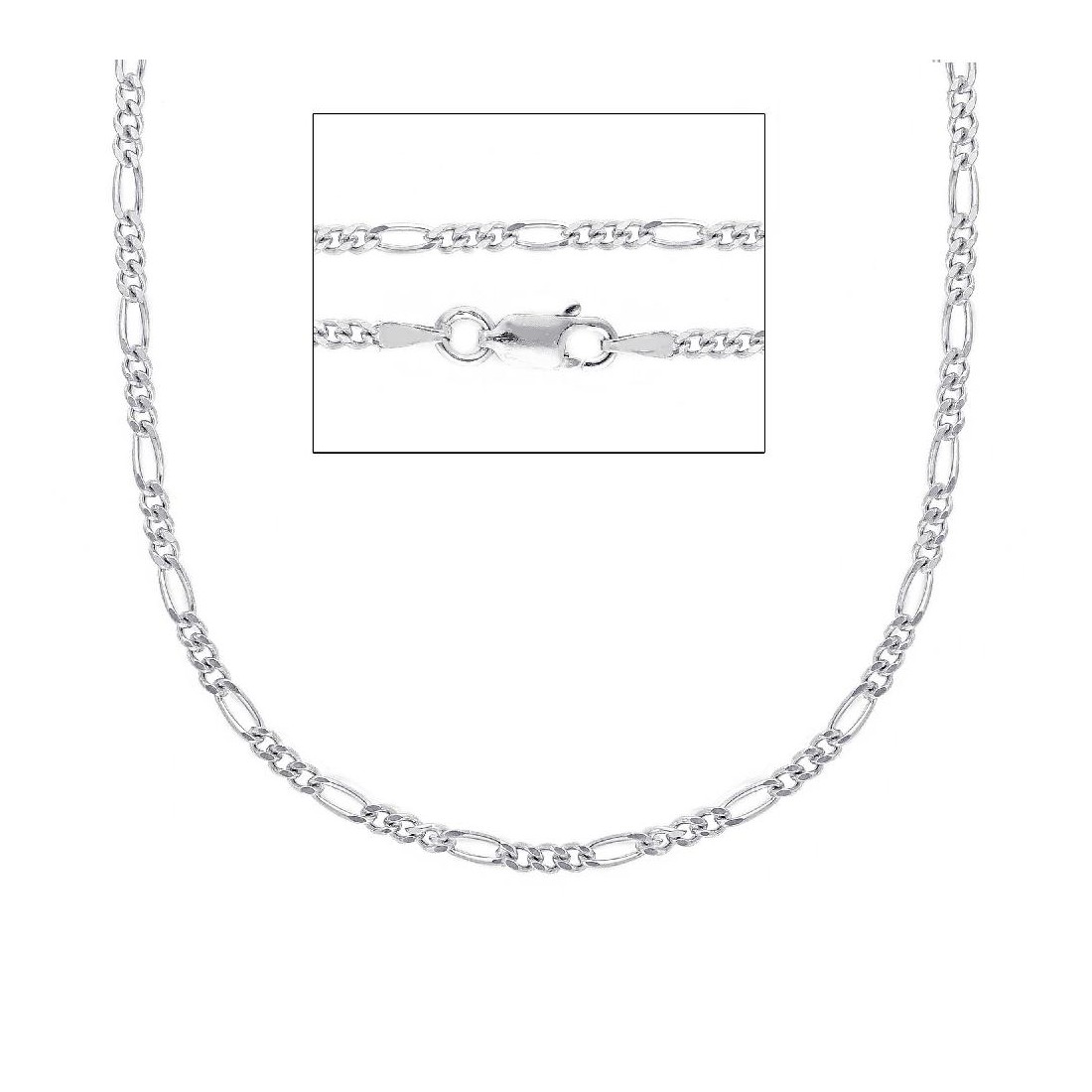 Catena figaro in argento 925/ooo