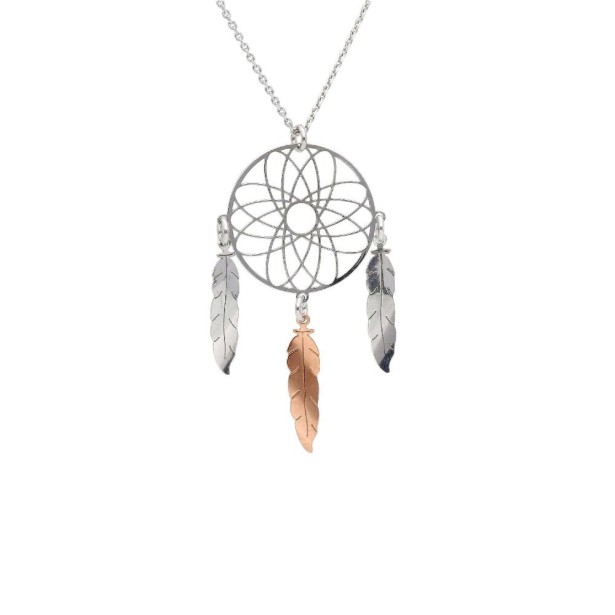 Girocollo in argento bicolore 925/ooo con acchiappasogni