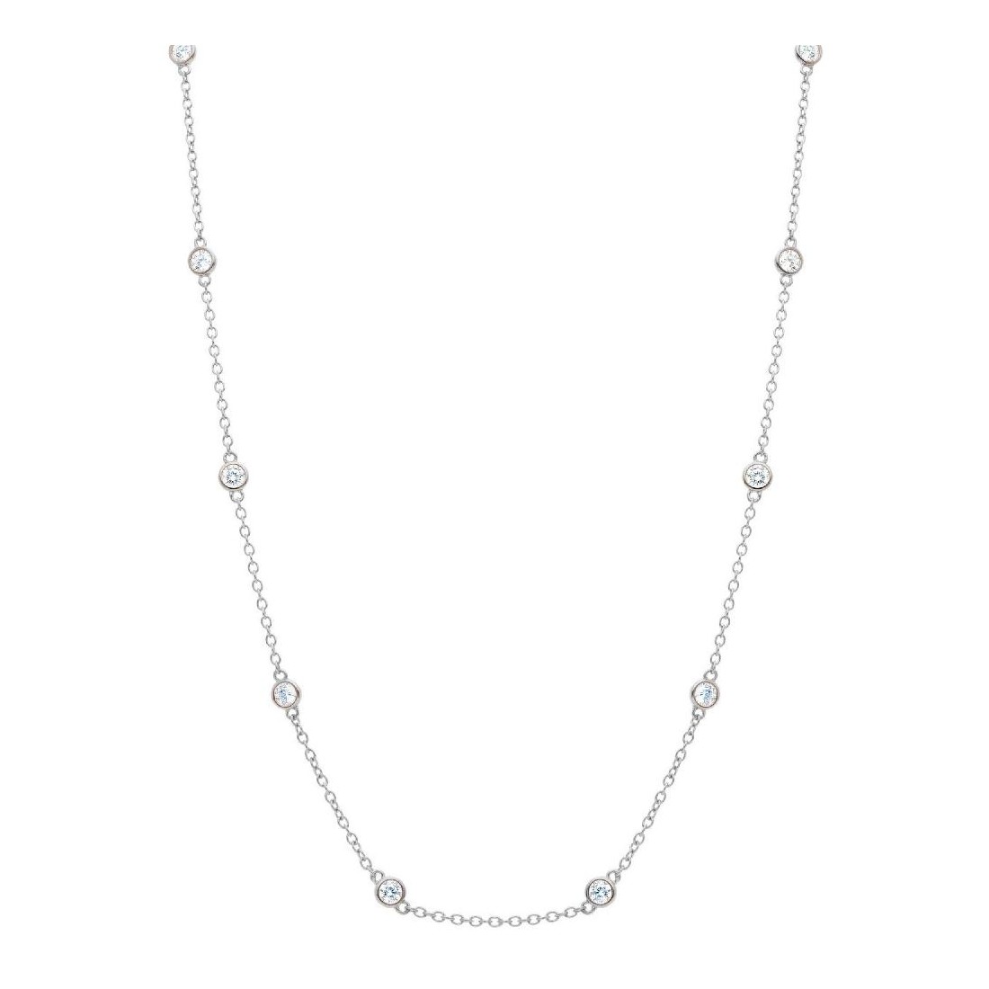 Girocollo in argento 925/ooo e zirconia cubica