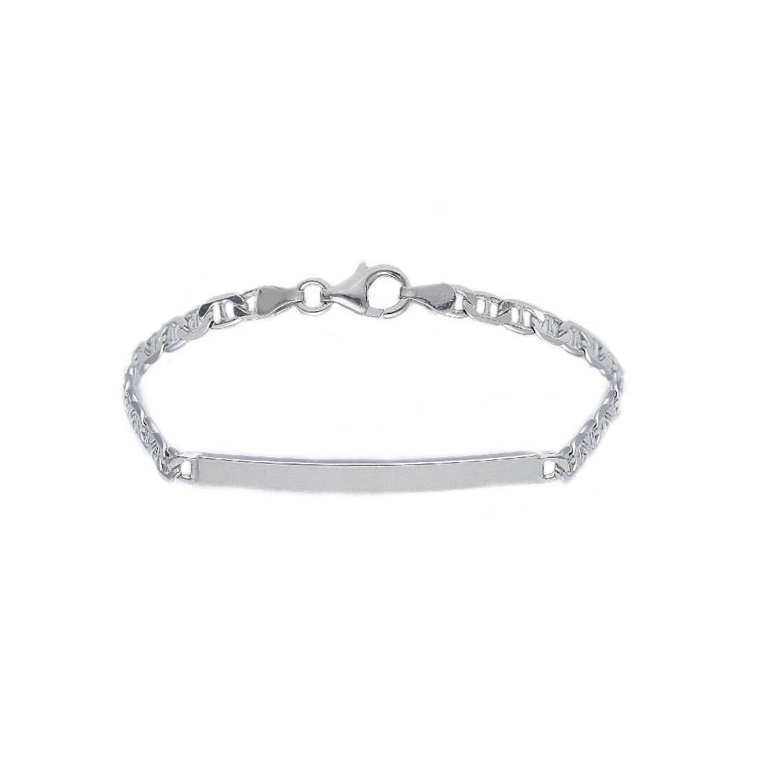 Bracciale targa traversino in argento 925/ooo