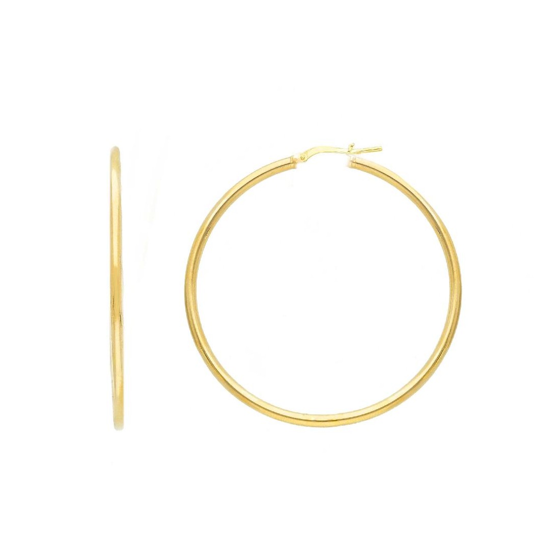 Orecchini cerchio in argento dorato 925/ooo