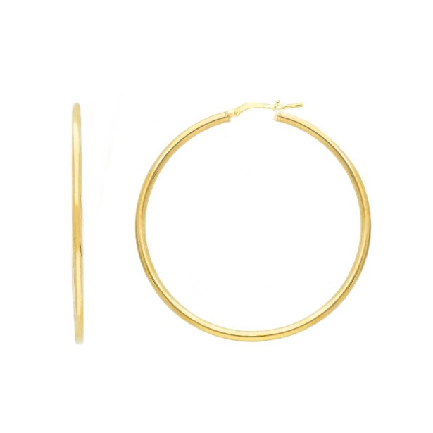 Orecchini cerchio in argento dorato 925/ooo