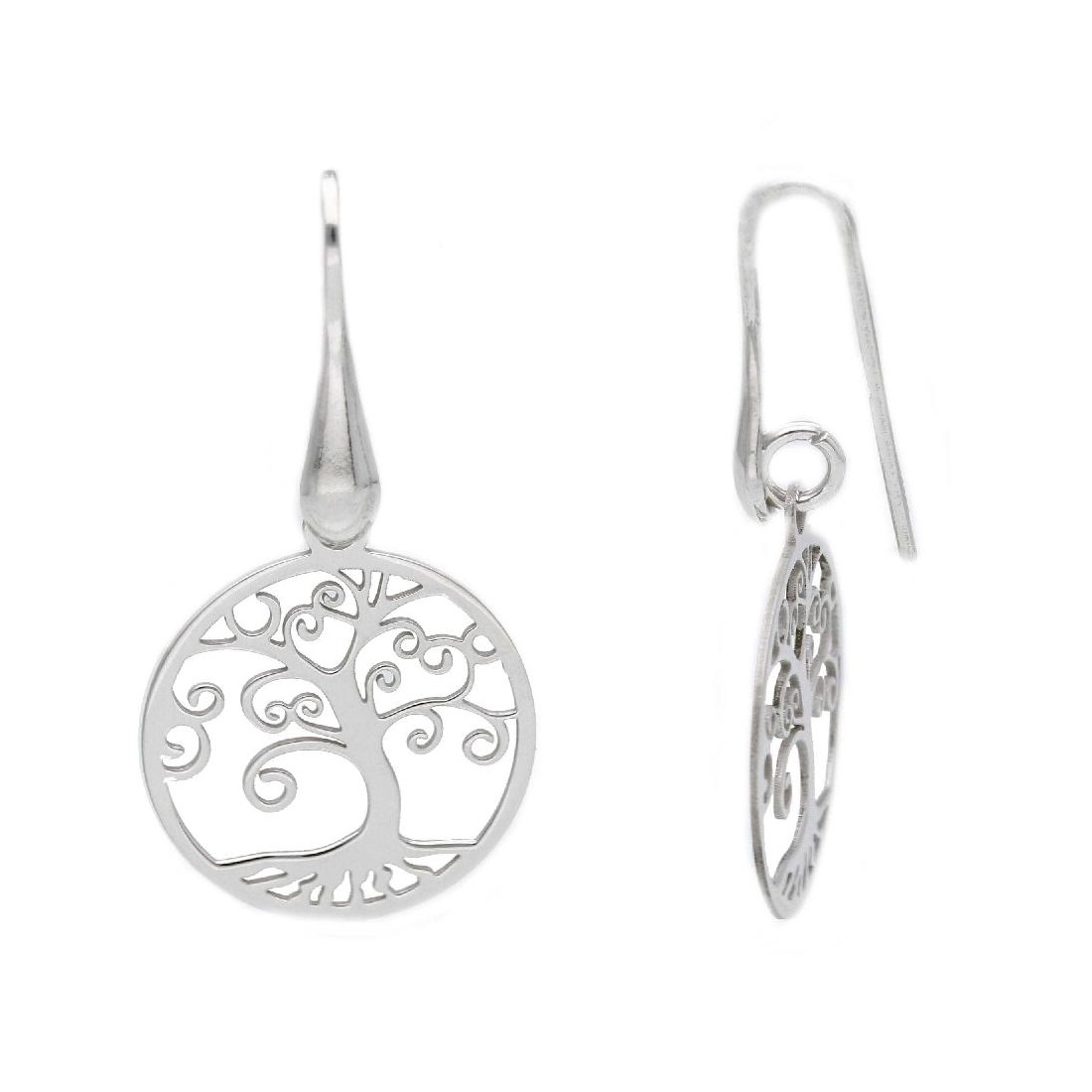 Orecchini pendenti in argento 925/ooo con albero della vita