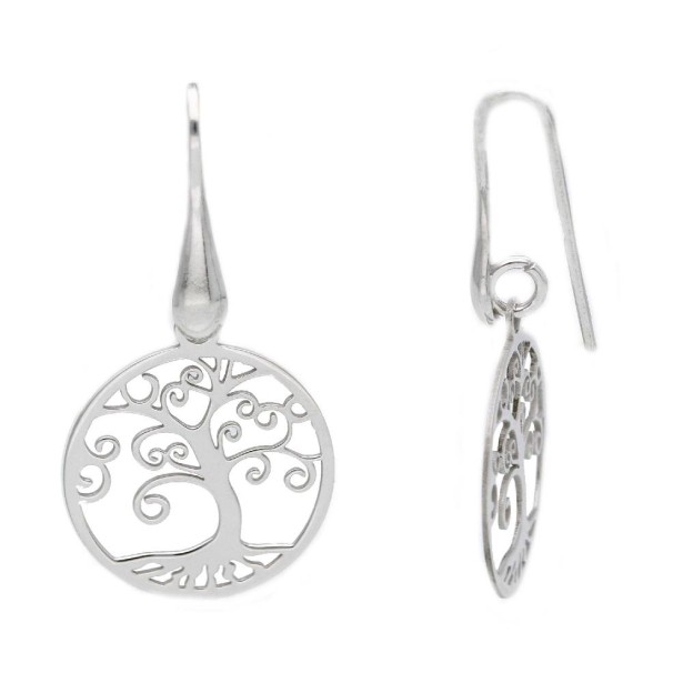 Orecchini pendenti in argento 925/ooo con albero della vita