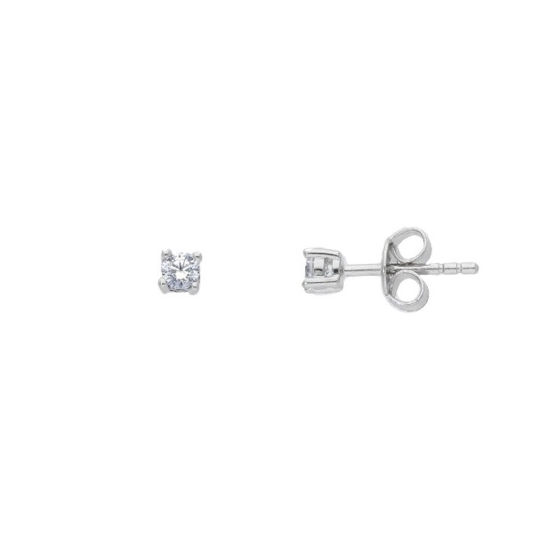 Orecchini punto luce in argento 925/ooo e zirconia cubica