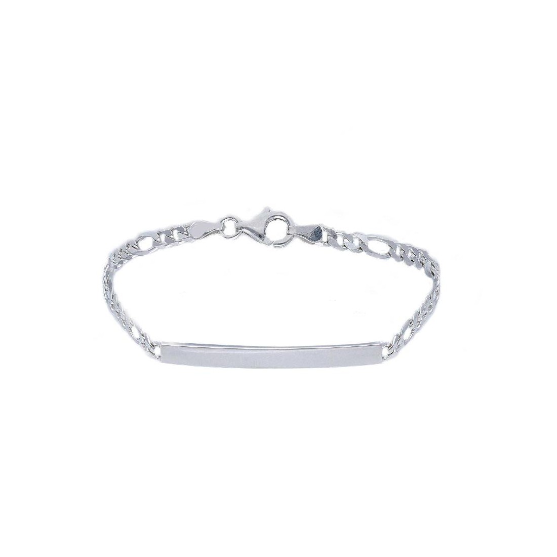 Bracciale targa figaro in argento 925/ooo