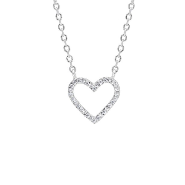 Girocollo in argento 925/ooo e zirconia cubica concuore