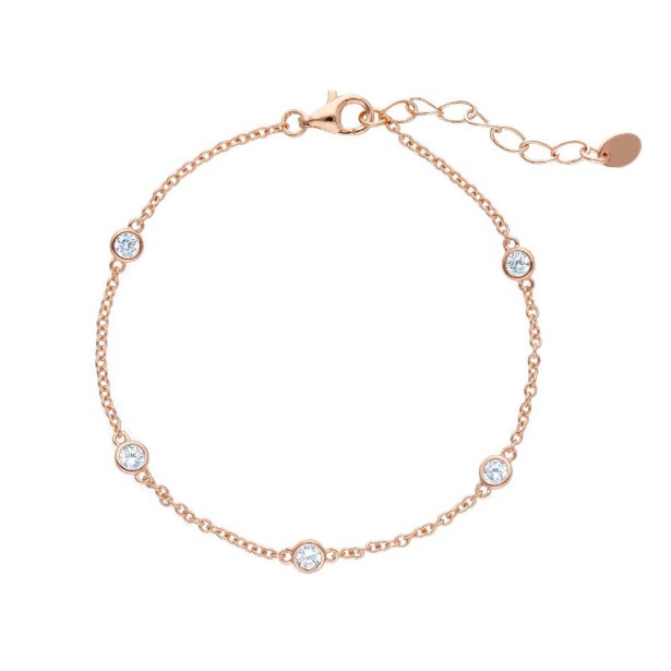 Bracciale in argento ros� 925/ooo e zirconia cubica