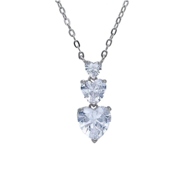 Girocollo in argento 925/ooo e zirconia cubica con cuore