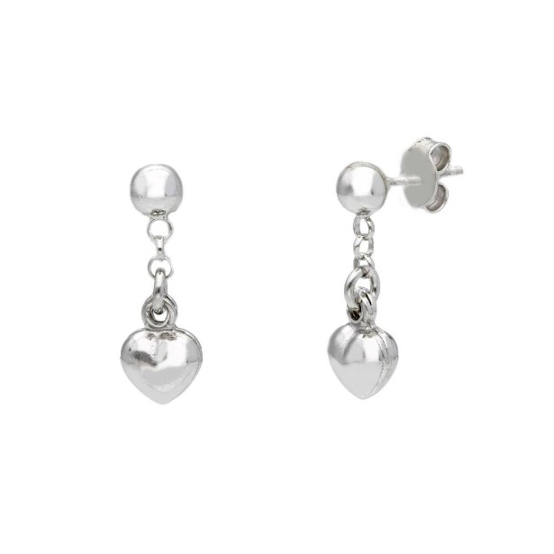 Orecchini pendenti in argento 925/ooo con cuore