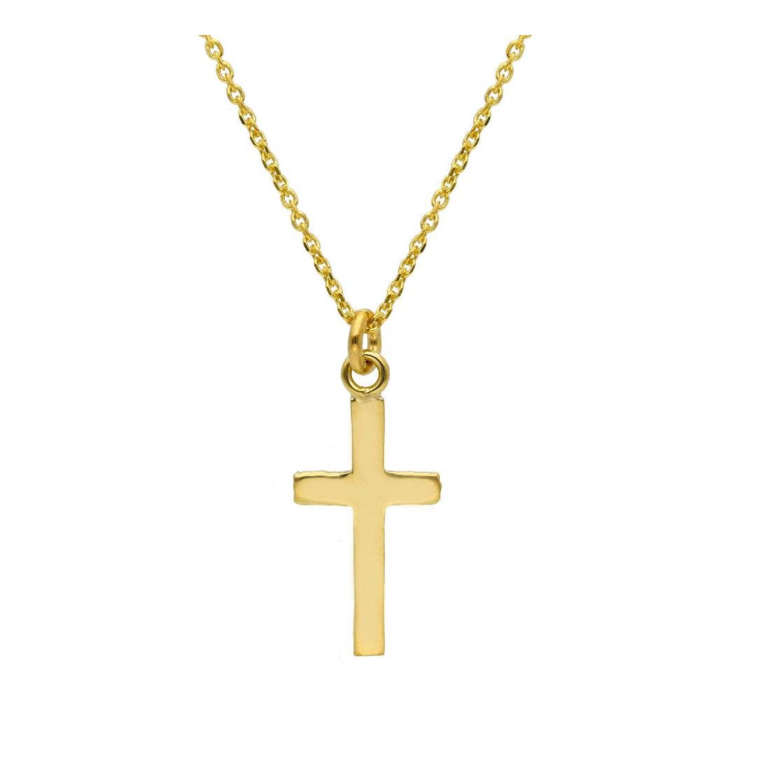 Girocollo in argento dorato 925/ooo con croce