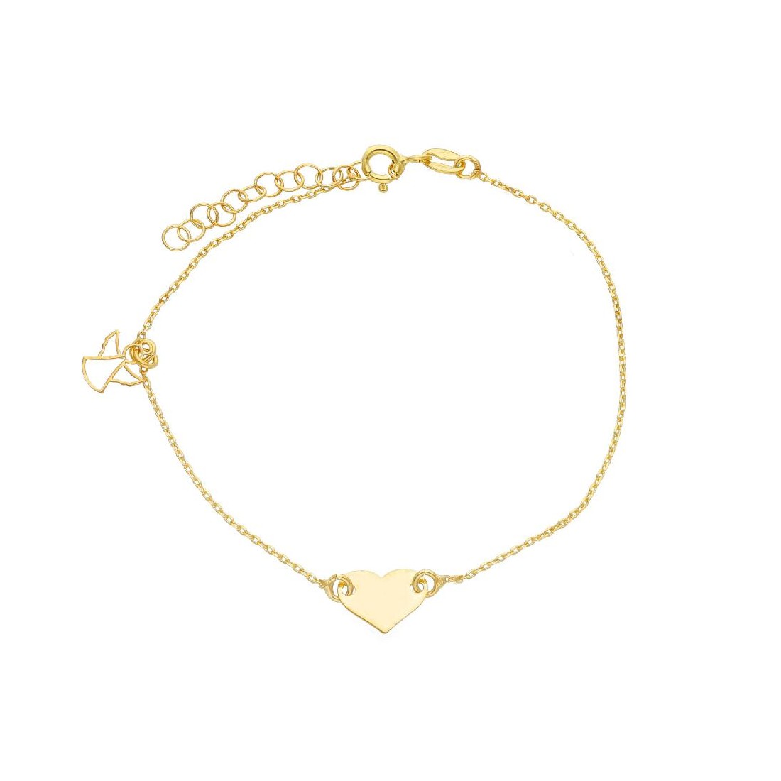 Bracciale in argento dorato 925/ooo con cuore