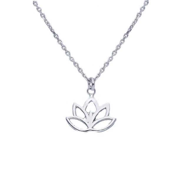 Girocollo in argento 925/ooo con fiore di loto