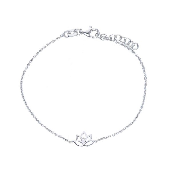 Bracciale in argento 925/ooo con fiore di loto