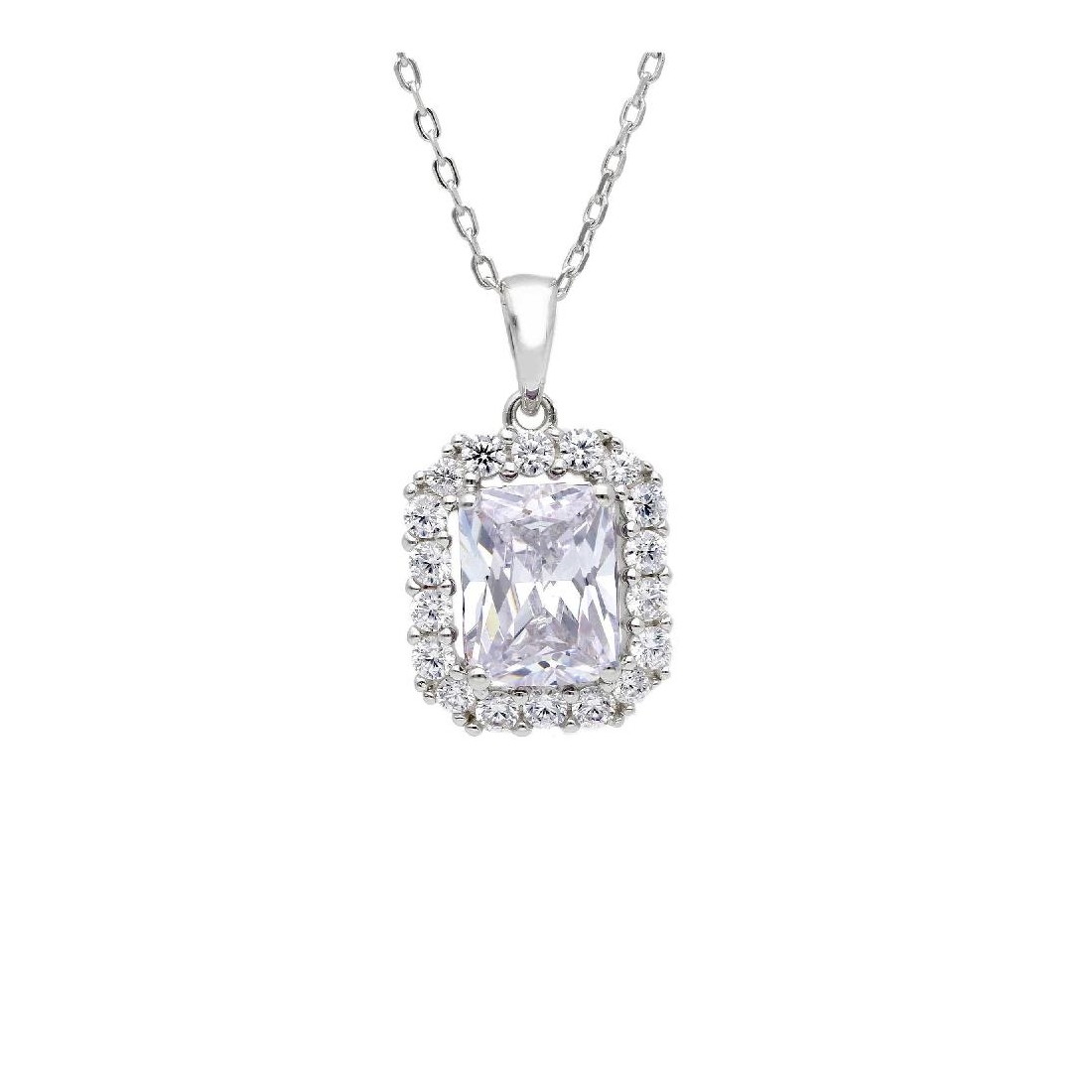 Girocollo in argento 925/ooo zirconia cubica e cristallo artificiale