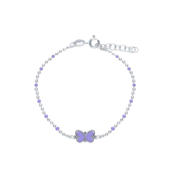 Bracciale in argento 925/ooo e smalto con stella