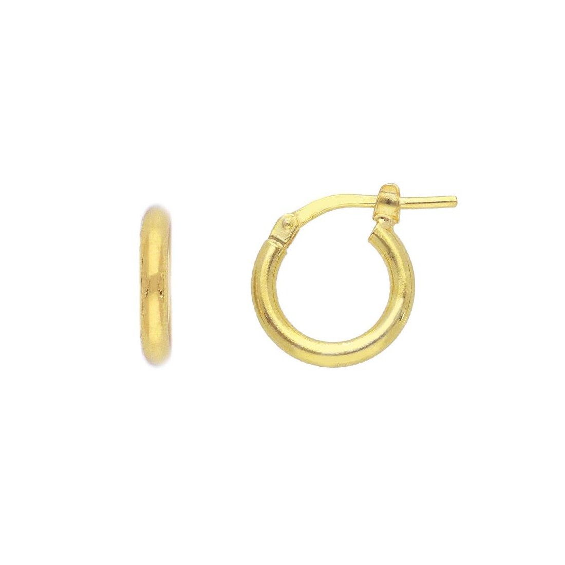 Orecchini cerchio in argento dorato 925/ooo