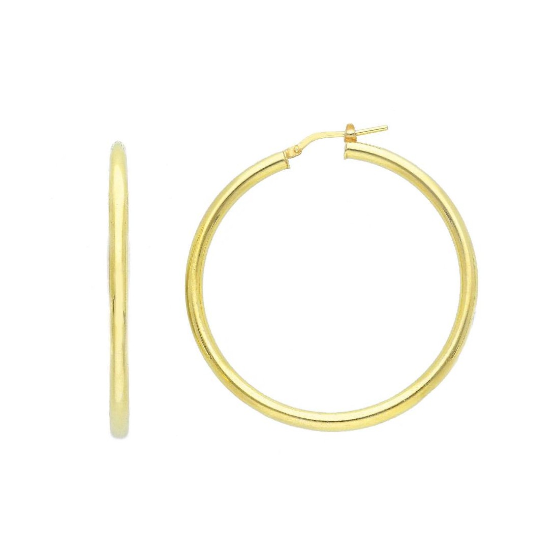 Orecchini cerchio in argento dorato 925/ooo