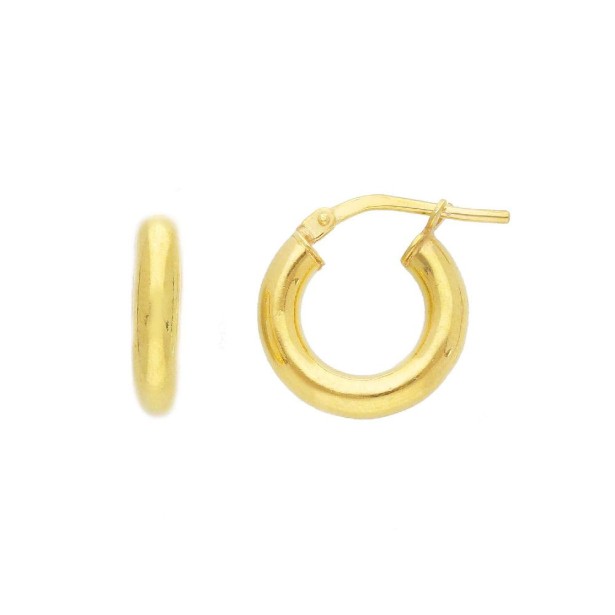 Orecchini cerchio in argento dorato 925/ooo