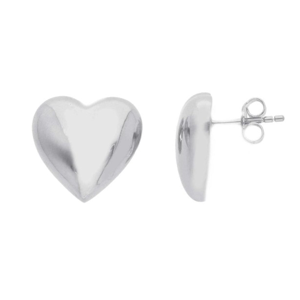 Orecchini lobo in argento 925/ooo con cuore