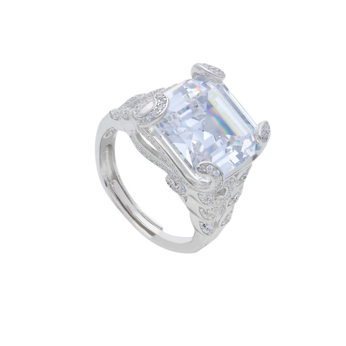 Anello in argento 925/ooo e zirconia cubica